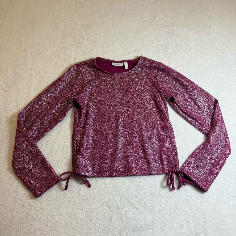 Willow Root Shimmering Pink Knit Top from The Buckle